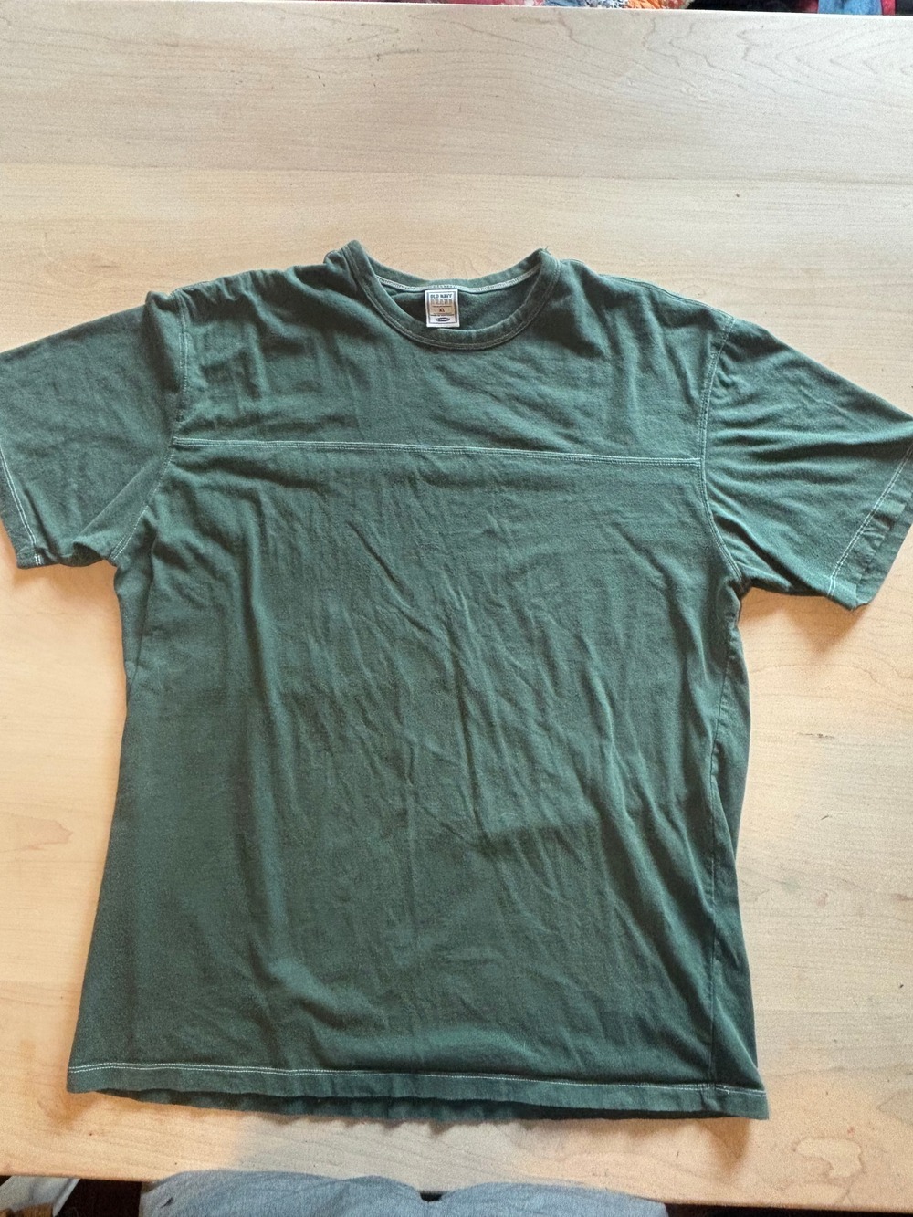 Old Navy Brand Green T-Shirt XL Vintage Washed Heavy Stitching